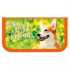 Пенал 3 отделения 190*105 фольг "Корги на солнышке" ПЧЕЛКА ПО-611 066455