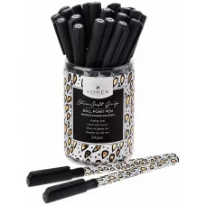 Ручка маслян. LOREX MONOCHROME FAUVISM SLIM SOFT GRIP синий 0,5 мм черно-бел. кругл. корп. ultra-soft touch грип игольчатый наконечн 220957