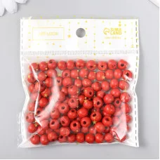 Бусины для творчества дерево "Жжёный апельсин" d-0,8 см, набор 20 гр   9463317