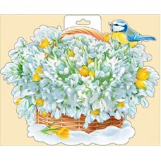 Плакат Корзинка с первоцветами Горчаков 930 29994