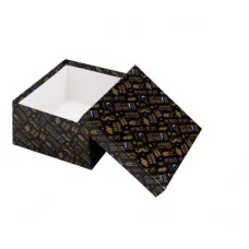 Коробка квадратная подарочная 1 шт Дерзкий мужчина 23 х 23 х 12 см РазборПП-4544