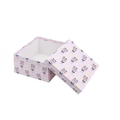 Коробка квадратная подарочная 1 шт Аниме девочка и панда 12 х 12 х 6 см РазборПП-4542