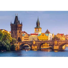 Алмаз мозаика (клас.) 30х40 см, с подр., с полн. заполн.(30цв.) Карлов мост на закате (Арт. НД-0349)