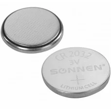 Батарейки литиевые SONNEN Lithium CR2032, "таблетки, дисковые, кнопочные", КОМПЛЕКТ 4 шт., блистер, 457142