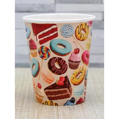 Стаканы бумажные Сладкий праздник (250 мл. 6 шт.) флоупак, ПФ 3 ФЛ-8258