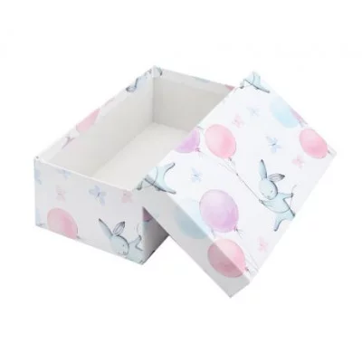 Коробка прямоугольная подарочная Зайка на воздушном шаре 23,5 х 15,5 х 10 см РазборПП-4526