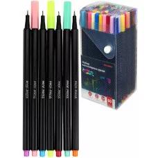 Набор ручек капиллярных 80 цв. NEW YORK (НР-4749) гексагональный корпус, d=0,4 мм НР-4749