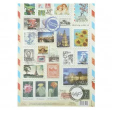 Декупажная карта "Марки", 21 х29,7 см 1002634