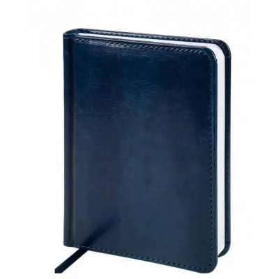 ЕЖЕДНЕВНИК А6, 128л. недатир. TOUCH SKIN - INDIGO (128-3183) кожзам (синий) 128-3183
