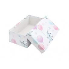 Коробка прямоугольная подарочная Зайка на воздушном шаре 17,5 х 11 х 7 см РазборПП-4526