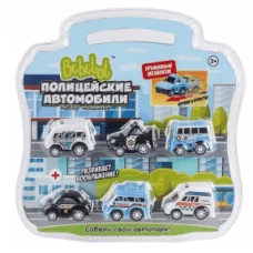 Набор машинок Bebelot "Пуллбэк: Полицейские автомобили" (5 см, 6 шт., пружин. механизм) BBA1602-139