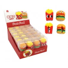 Точилка  CX-39/CW-61/CT-32 "Фастфуд" 35*25*25мм, фигурная, 1 отделение, без накопителя, цвета ассорти, в упаковке ПВХ KK-7706 (24/576)  324221