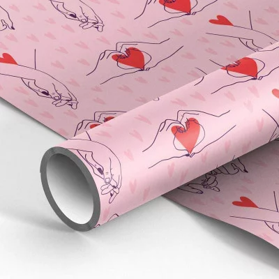 Упаковочная бумага 1шт глянц. 70*100см, MESHU "Falling in love", 90г/м2 340588