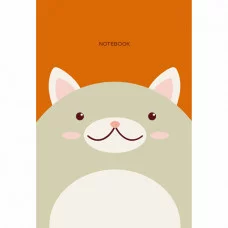 Блокнот А6 40л. Склейка. клетка. Кот. Дизайн 5 БСК64021