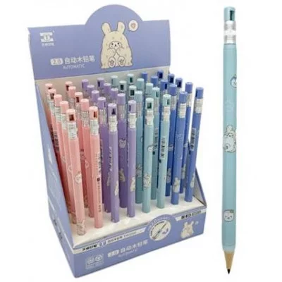 Карандаш механ. DE-83 2,0мм, 2В, шестигранный пластиковый корпус, с точилкой, ассорти TM01069 330193