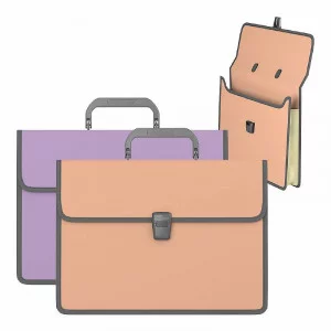 Портфель пластиковый ErichKrause Matt Pastel Bloom, с текстильной вставкой, A4, ассорти 61220