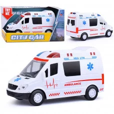 Машина "Скорая помощь" на батарейках, в коробке QS3004-4