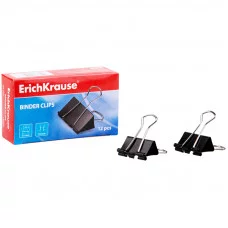 Зажим для бумаг, 25мм, 12шт./уп. Черный Erich Krause EK25087