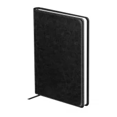 Ежедневник датированный 2026г., А5, 176л., твердый переплет, кожзам, BG "Nebraska. Black", черный 380097