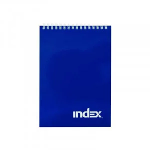 Блокнот INDEX, Office classic, на гребне, синий, кл. ламиниров. обл. ф. А5, 40 л. INDEX A16418