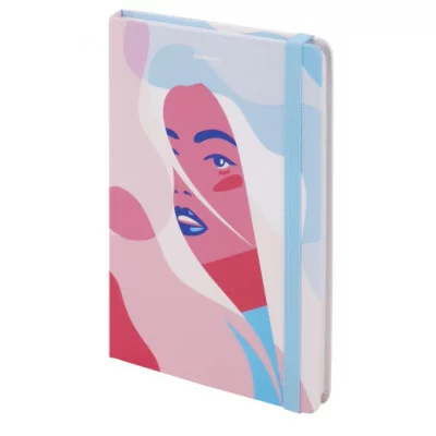 Блокнот с резинкой в точку 96 л. А5 145х203 мм твердая обложка, BRAUBERG, Sensitive 113726