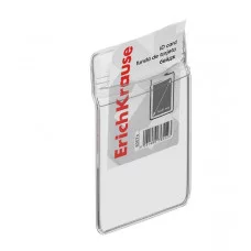 Бейдж вертикальный 1 шт ErichKrause размер вставки 62х91 мм, прозрачный 62074 Разбор62074