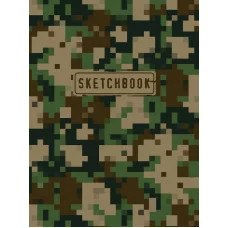 СКЕТЧБУК А5. ХАКИ (выб.лак, зеленая резинка) 467-0-159-10066-9