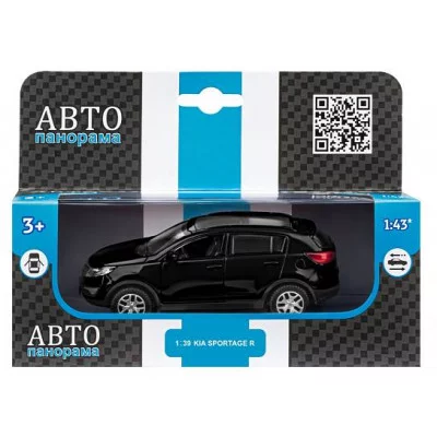 ТМ "Автопанорама" Машинка металлическая 1:39 KIA SPORTAGE R, черный, откр. двери, инерция, в/к 17,5*12,5*6,5 см JB1251434