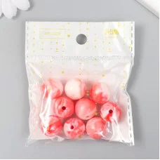 Бусины пластик "Разводы краски. Красные" набор 20 гр d=1,6 см 9424521