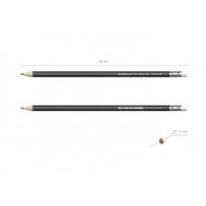 Чернографитный карандаш ErichKrause Jet Black, шестигранный , с ластиком, HB  45606
