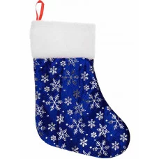 Носок для подарков Новогоднее волшебство сине-красный 16*35 см НУ-1946