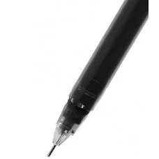 Ручка гелевая Alingar, "Round", 0,5 мм, черная, игольчатый наконечник, круглый прозрачный пластиковй корпус AL11064