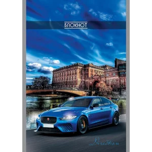 Блокнот А5 32л клетка мелов Синее авто КТС-ПРО С0101-105 118595