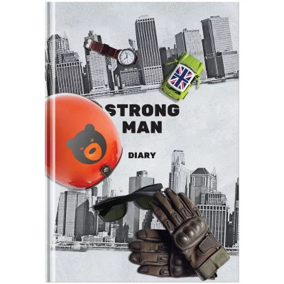 Ежедневник недатированный А5, 136л., 7БЦ BG "Strong men", глянцевая ламинация 342208
