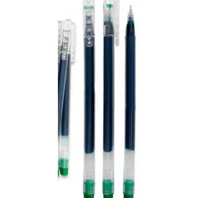 Ручка гелевая INTELLIGENT DK-422 0,5мм, игольчатый стержень, прозрачный трехгранный корпус, в пакете 333887