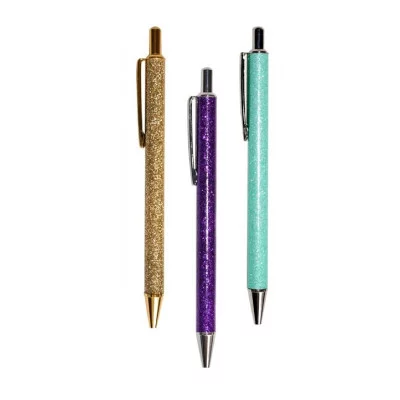 Ручка подарочная 1.0 мм синяя "Блёстки" автомат, металл 1шт ассорти 9785 300970