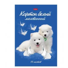 Картон белый мелов А4 10л "Милые создания" в папке HATBER 10Кб4_12374 693032