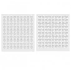 Липучка самоклеющая белая, Alingar, диаметр 10 мм, 90 пар, 180шт. AL11416