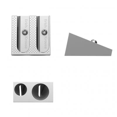 Точилка металлическая ErichKrause Ferro Plus, серебряная 1шт 7075