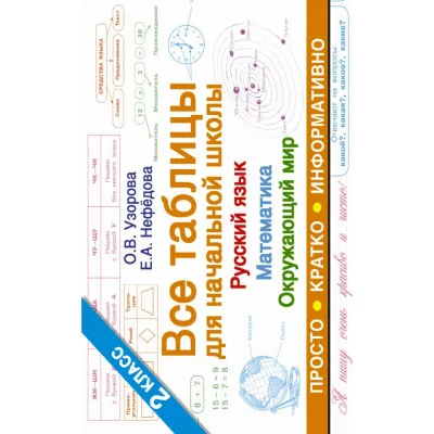 Узорова О.В. Все таблицы для 2 класса. Русский язык. Математика. Окружающий мир