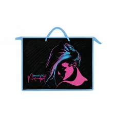 ПР 3 -20 Девочка неон - папка для рисования А3 на молнии