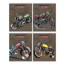 Тетрадь КЛЕТКА 96л. 1шт БЕЗУПРЕЧНЫЙ МОТОЦИКЛ обл- мелов.картон, второй блок TМ"Remix ПП-002003