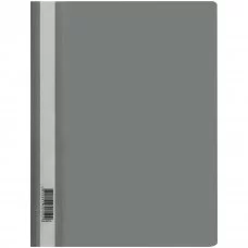 Папка-скоросшиватель пластик. СТАММ А4, 120мкм, серая с прозр. верхом 355667