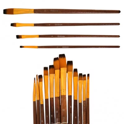 Кисти набор , 12шт, нейлон плоские:№1-12 7451-12 J.Otten 26824