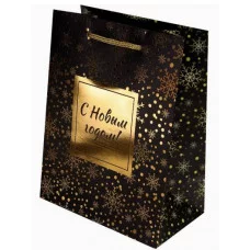 Dream Cards Пакет подар.с мат.лам.и тис.ф.31x40x12см(XL)Золотистый снегопад 190г ПКП-8280