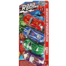 Набор машинок 4шт, ROAD RACING, блист..15,5*35,5*3,5см ТЕХНОДРАЙВ 369632