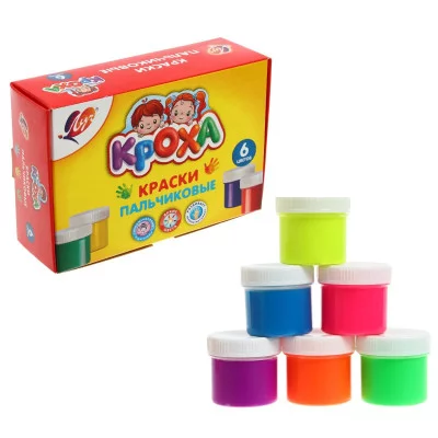 Краски пальчиковые Луч КРОХА 6 цв. 40 мл 3+ 149613