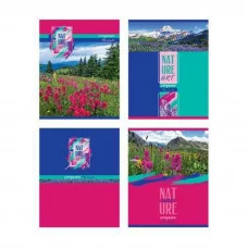 Тетрадь общая А5 скоба 96л. одна линия "Art nature" (ассорти) Т5ск96 6925