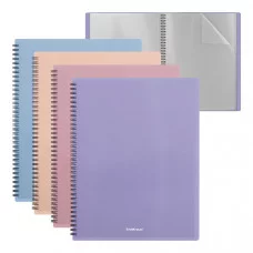 Папка файловая пластиковая на спирали ErichKrause Soft Manga, с 20 прозрачными карманами, A4, ассорти 1шт 61182