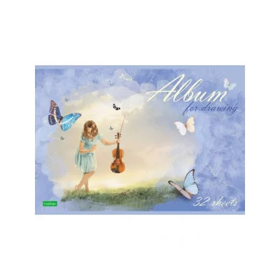 АЛЬБОМ для рисования 32л А4ф на скобе серия -Ассорти- Аль3305